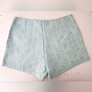 Love Riche aqua shorts jacquard high waist blue 70s taylor‎ swiftie barbiecore S